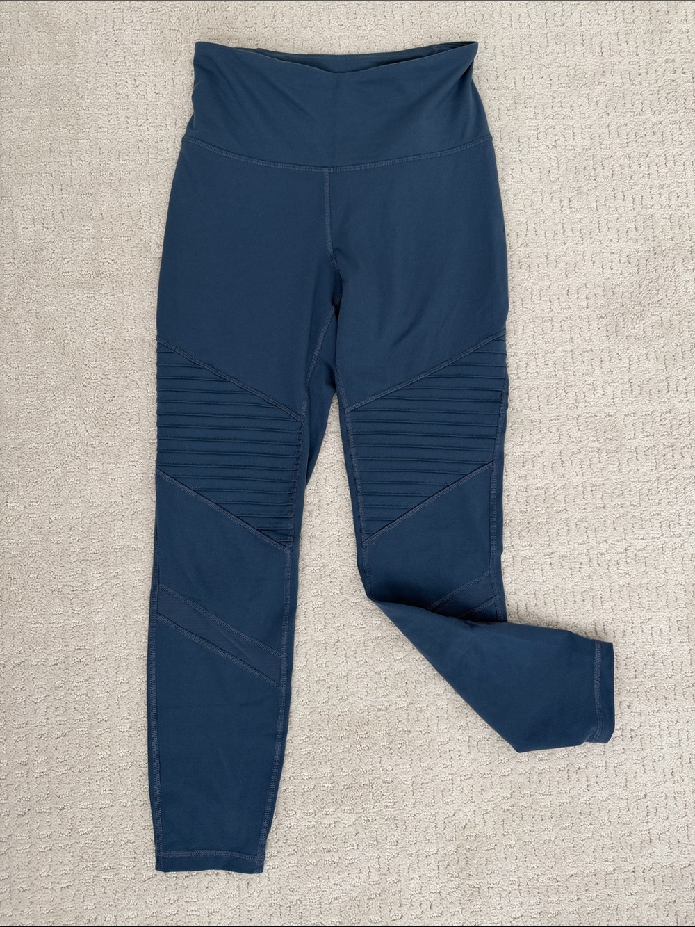 Old Navy Navy Blue High-Waist Leggings with Ribbed Knee Panels